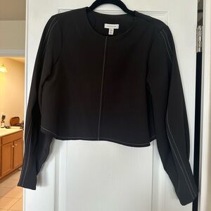 Topshop Raw Hem Cropped Blouse